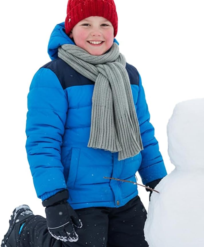 DoagBnut Kids Scarf Girls Soft Warm Knit Neck Warmer Toddler Long Winter Scarf for Boys Girl - Image 2